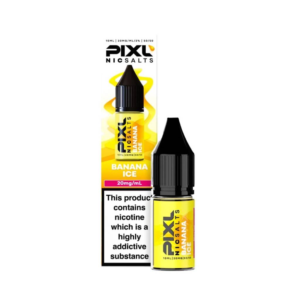 Pixl Nic Salts 10ml E liquids Banana Ice 20mg
