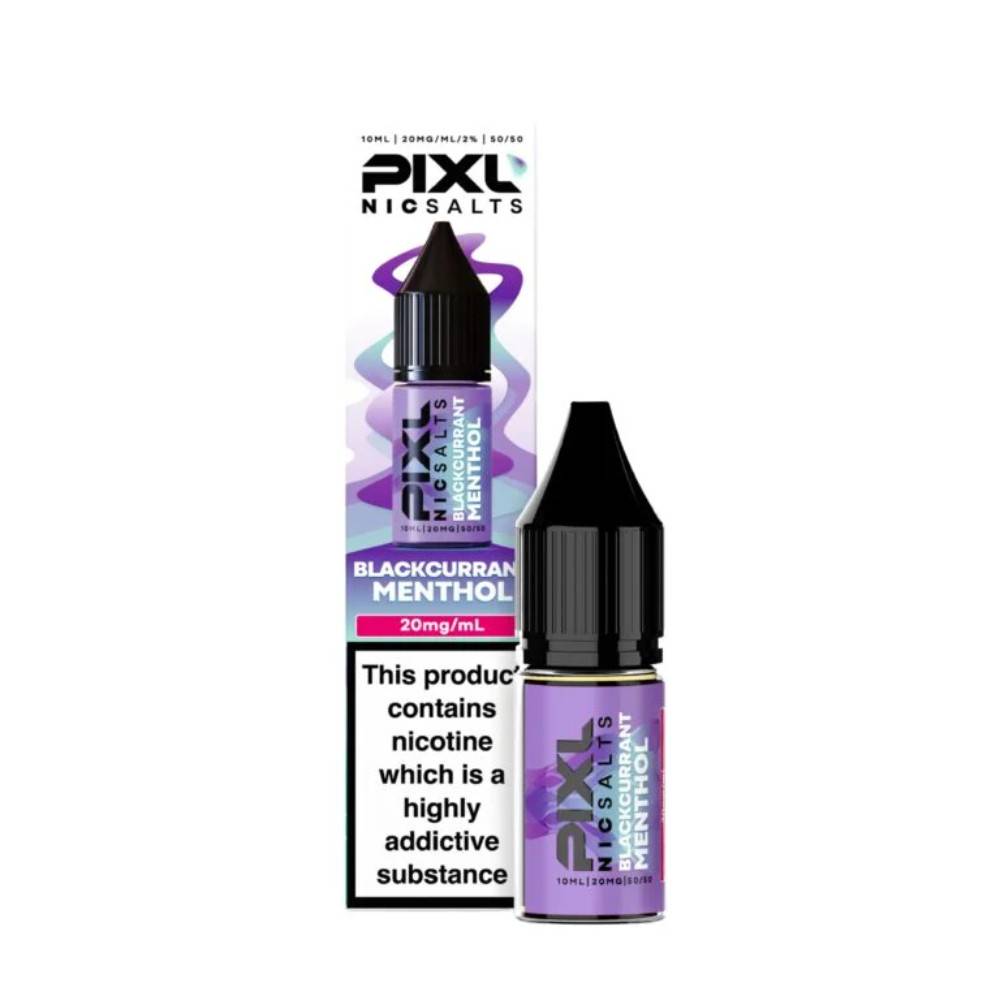 Pixl Nic Salts 10ml E liquids Blackcurrant Menthol 20mg