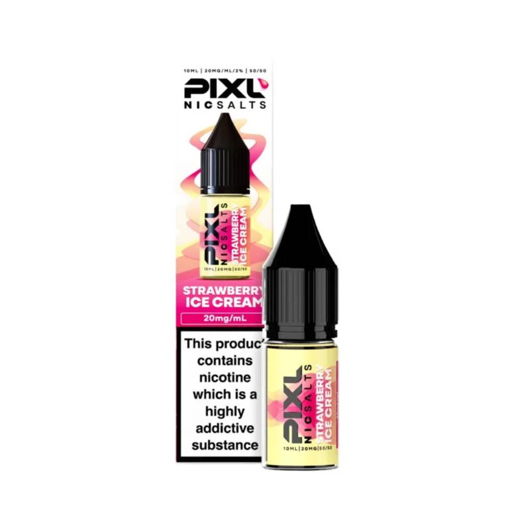 Pixl Nic Salts 10ml E liquids Strawberry Ice Cream 20mg