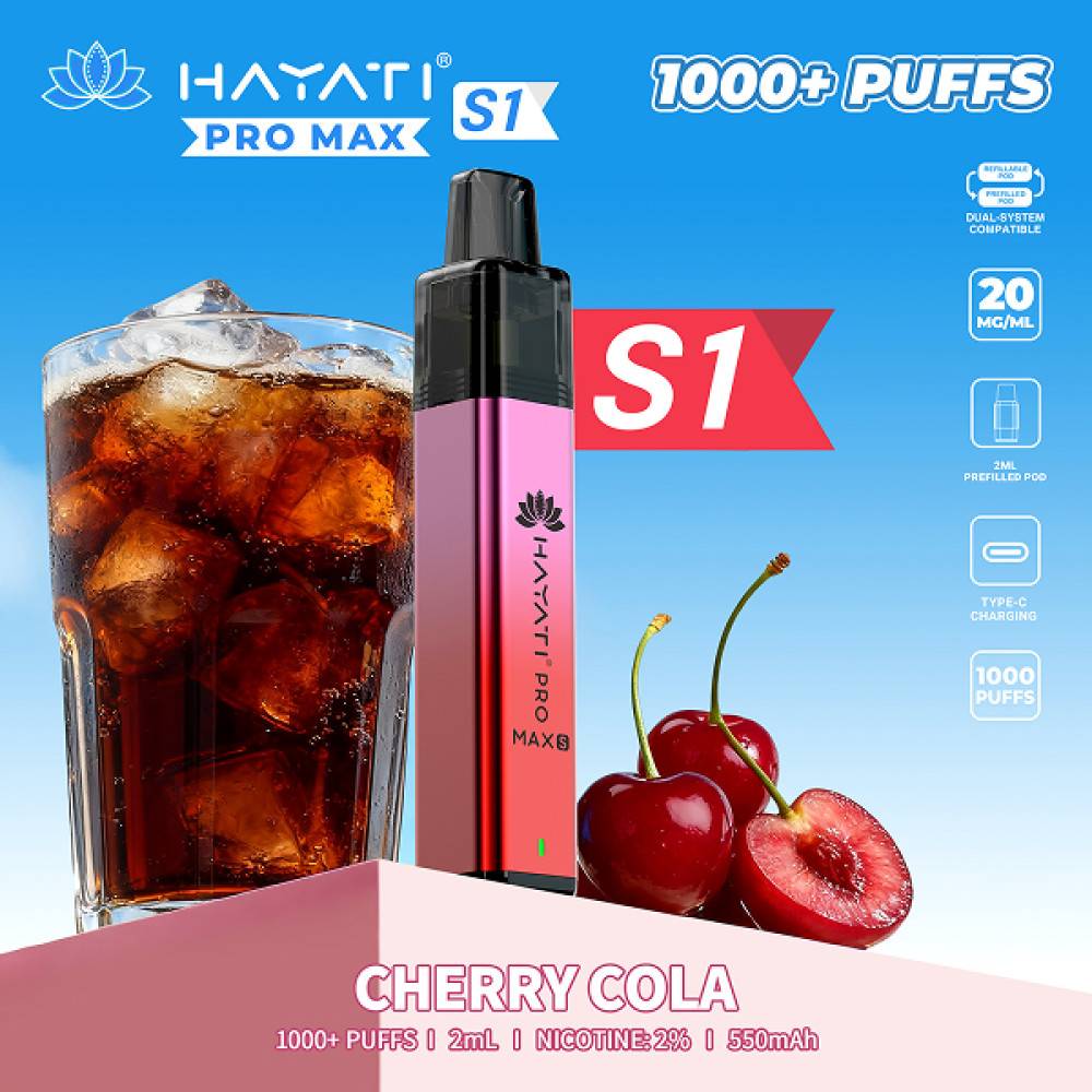 Hayati Pro Max S1 Prefilled Vape Kit Cherry Cola