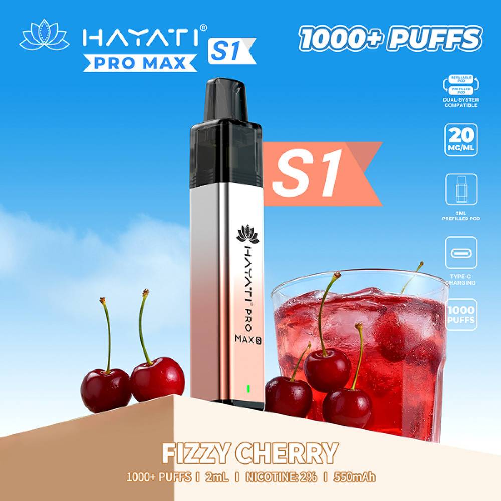 Hayati Pro Max S1 Prefilled Vape Kit Fizzy Cherry