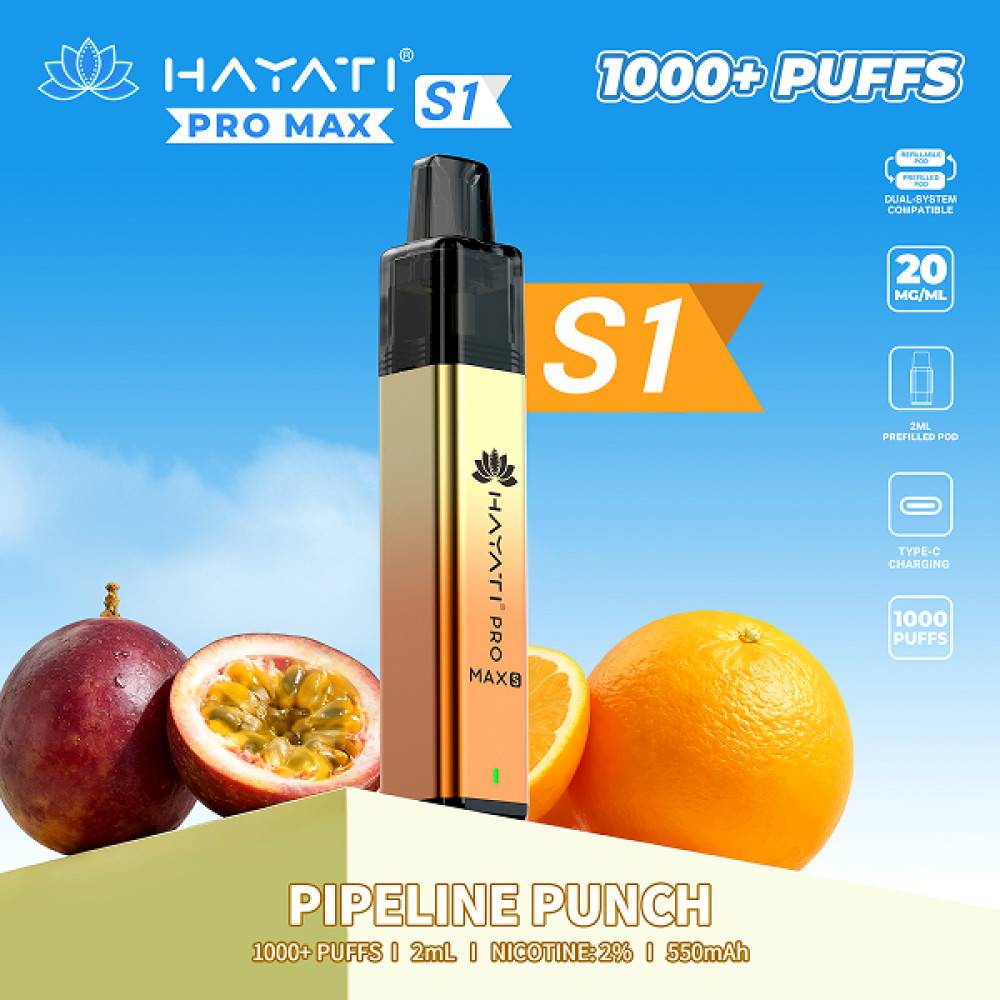 Hayati Pro Max S1 Prefilled Vape Kit Pipeline Punch