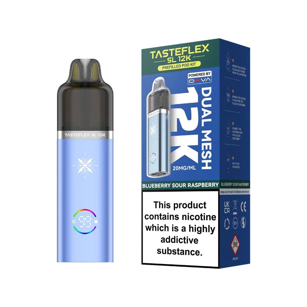 Oxva Tasteflex SL 12k Vape Kit Blue Sour Raspberry