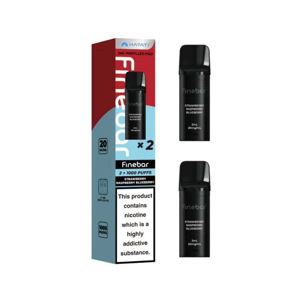 Hayati Finebar Prefilled Pods Strawberry Raspberry Blueberry