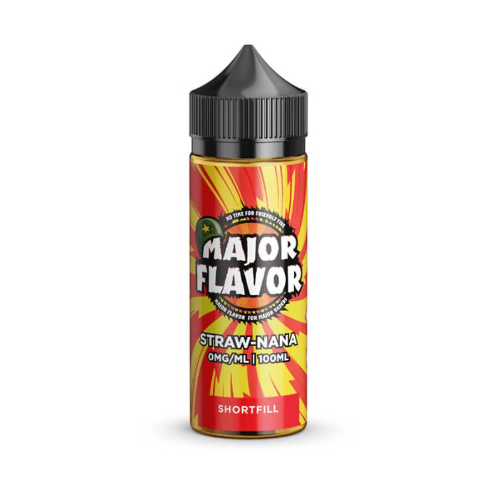 Major Flavour Shortfill 100ml E-Liquid Straw Nana
