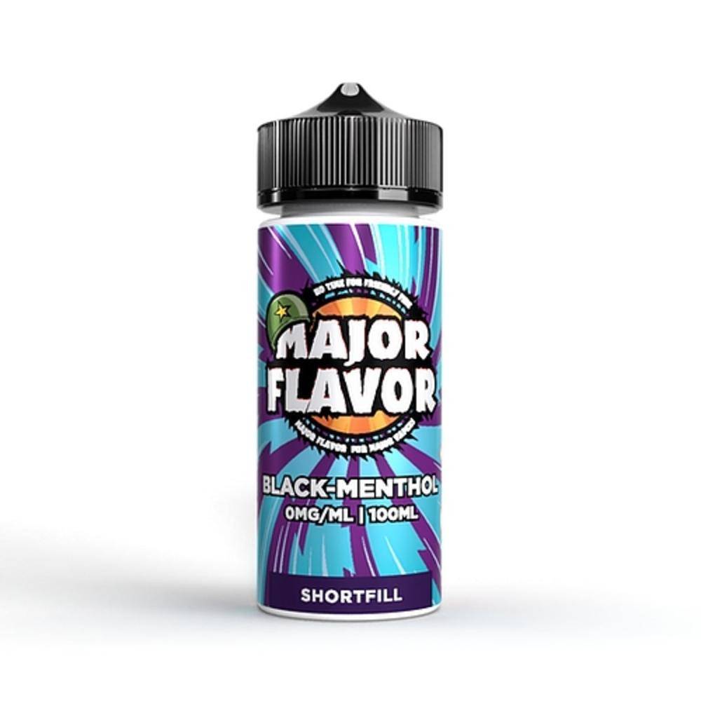 Major Flavour Shortfill 100ml E-Liquid Black Menthol