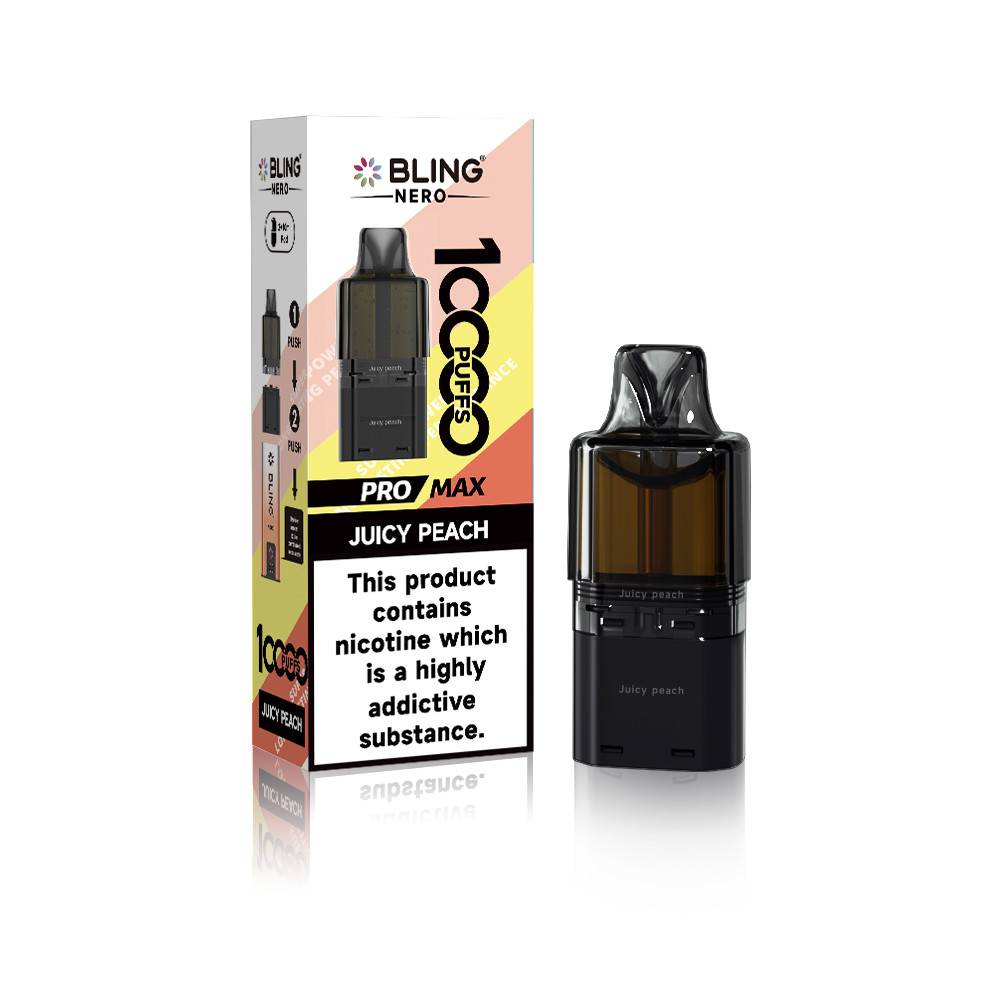 Crystal Bling Nero 10k Prefilled Pods Juicy Peach