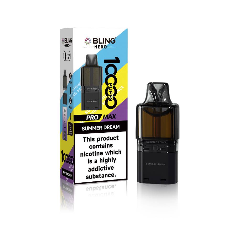 Crystal Bling Nero 10k Prefilled Pods Summer Dream