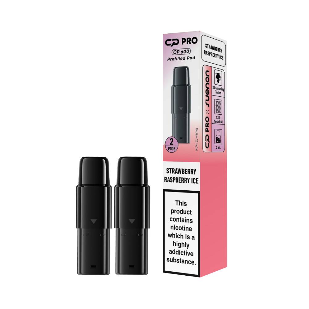Cp Pro 600 Prefilled Pods Strawberry Raspberry Ice