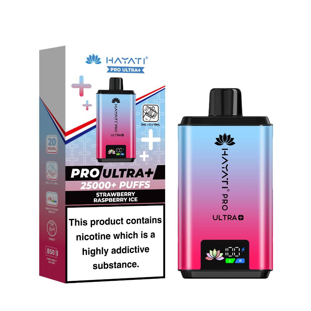 Hayati Pro Ultra Plus 25k Prefilled Vape Kit Strawberry Raspberry Ice