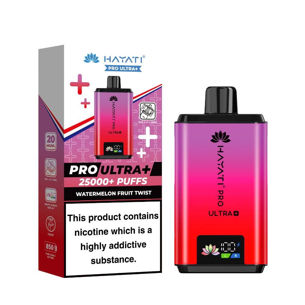 Hayati Pro Ultra Plus 25k Prefilled Vape Kit Watermelon Fruit Twist