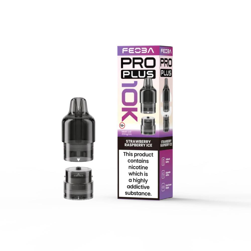 Feoba Pro Plus 10k Prefilled Pods Strawberry Raspberry Ice
