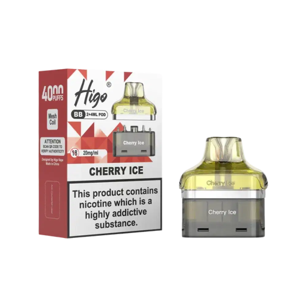 Higo BB 4000 Prefilled Refill Pods Cherry Ice