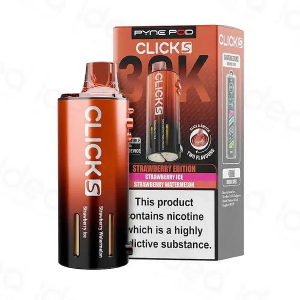 Pyne Pod Click S 30k Refill Pods | 30,000 Puffs Strawberry Edition