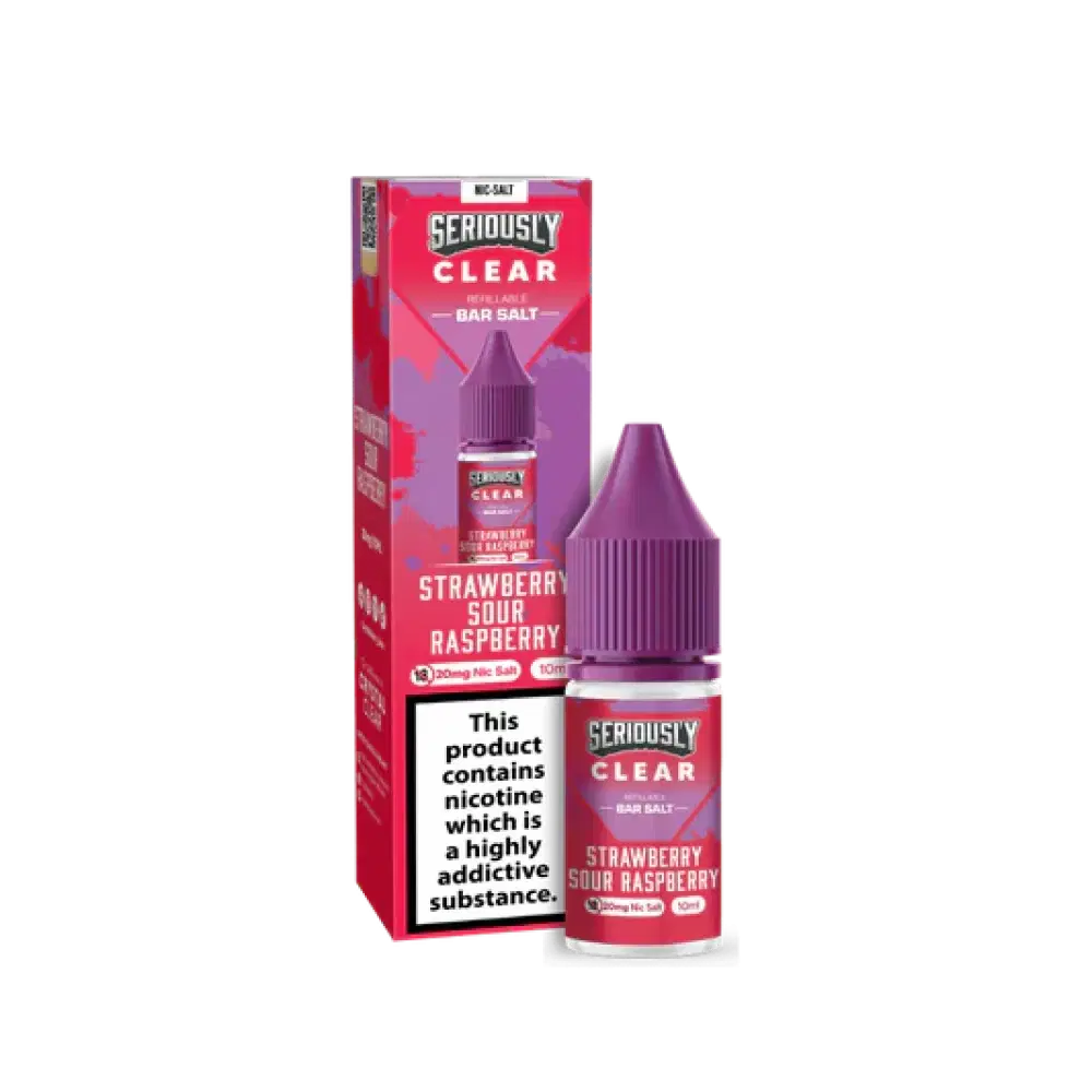 Seriously Clear Bar Salt | 10ml E-liquids Strawberry Sour Raspberry 20mg