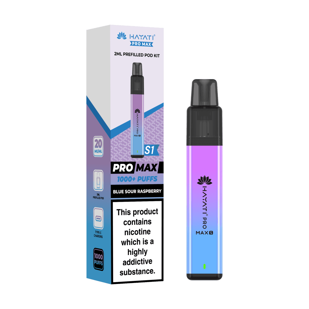 Hayati Pro Max S1 Box of 5 | 1,000 Puffs Blue Sour Raspberry