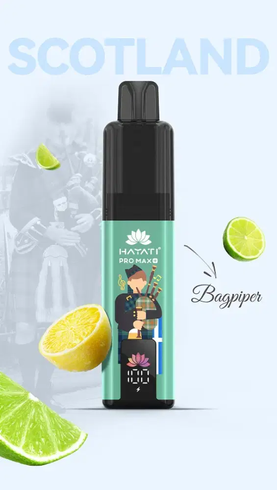 Hayati Pro Max+ Souvenir Edition (Scotland) 6k | Box of 5 Lemon & Lime (Bagpiper)