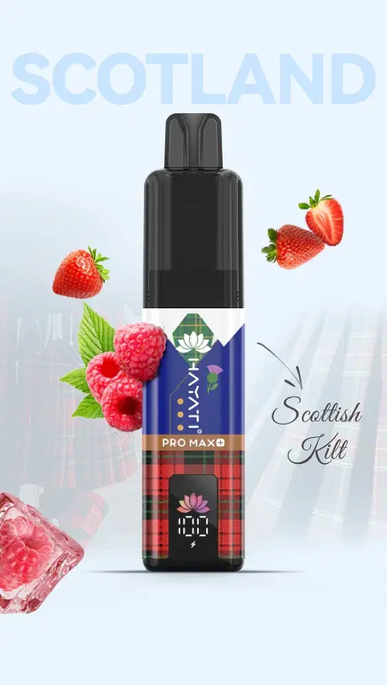 Hayati Pro Max+ Souvenir Edition (Scotland) 6k | Box of 5 Strawberry Raspberry Ice (Scottish Kilt)