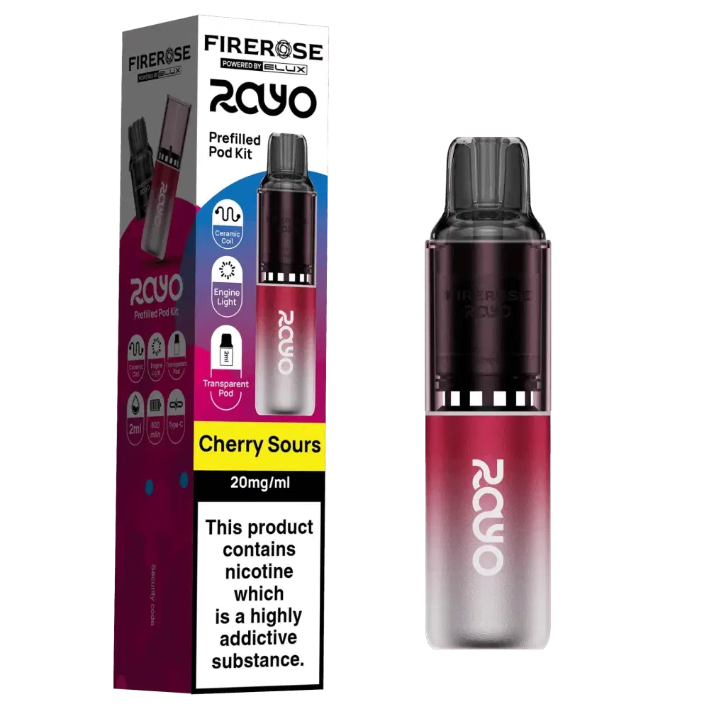 Elux Firerose Rayo 600 | Box of 10 Cherry Sours
