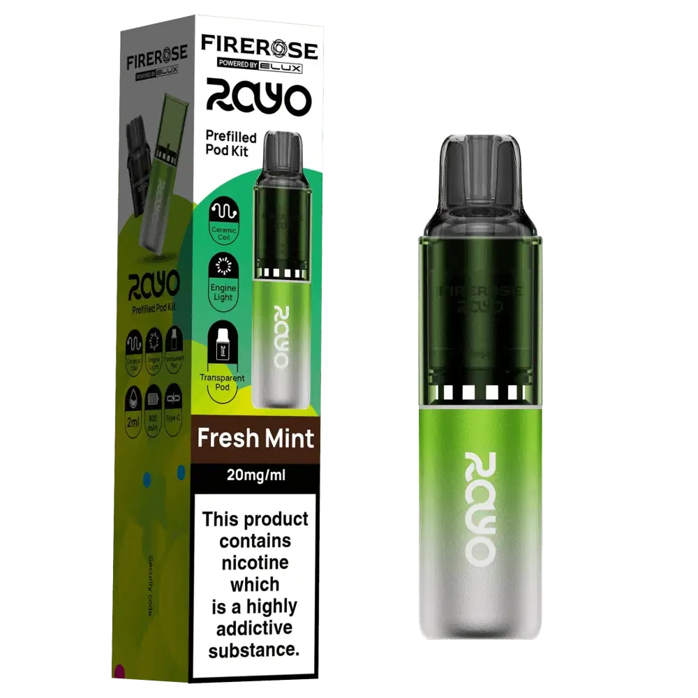 Elux Firerose Rayo 600 | Box of 10 Fresh Mint