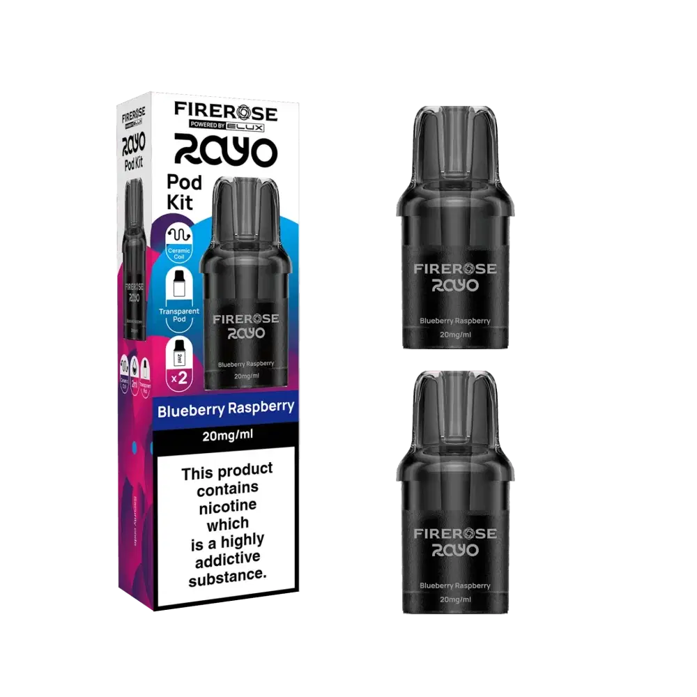 Elux Firerose Rayo 600 Refill Pods | Box of 10 Blueberry Raspberry