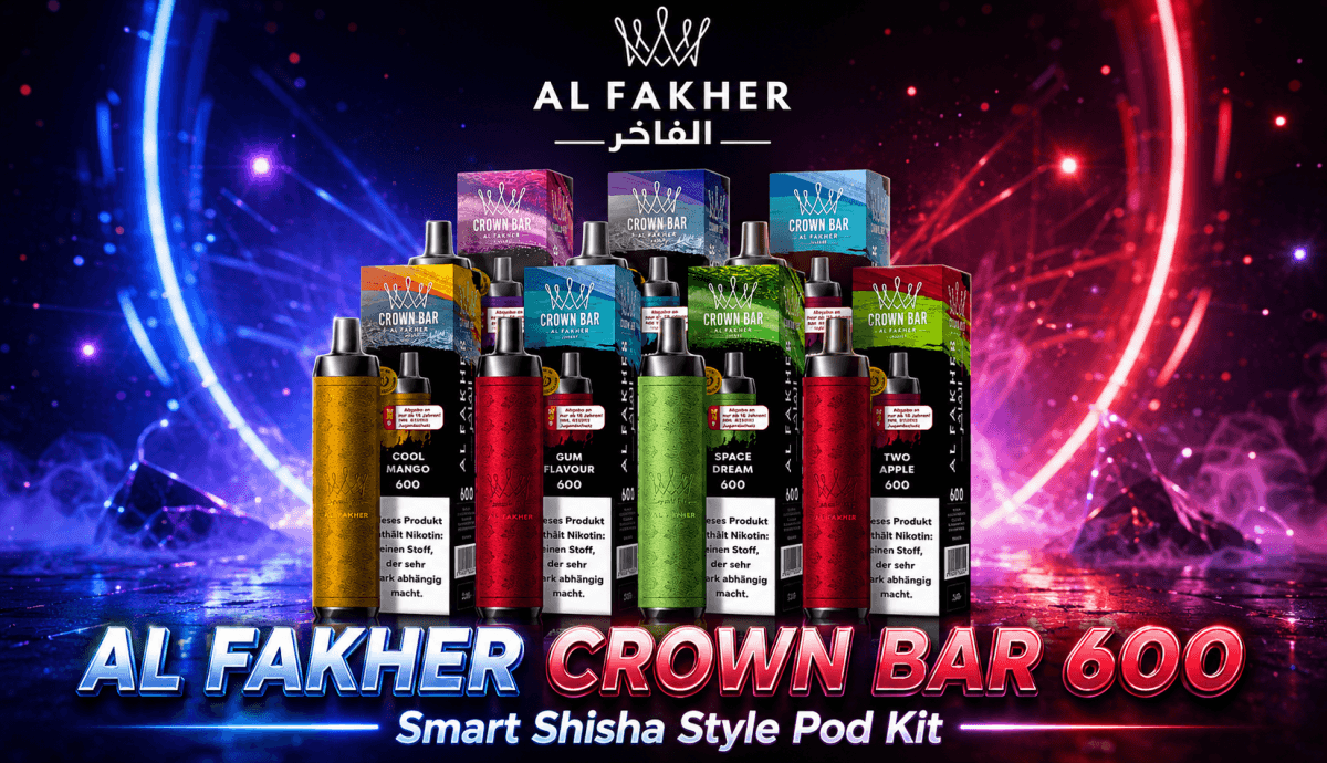 Al Fakher Crown Bar 600: The Ultimate DTL Shisha Pod Kit