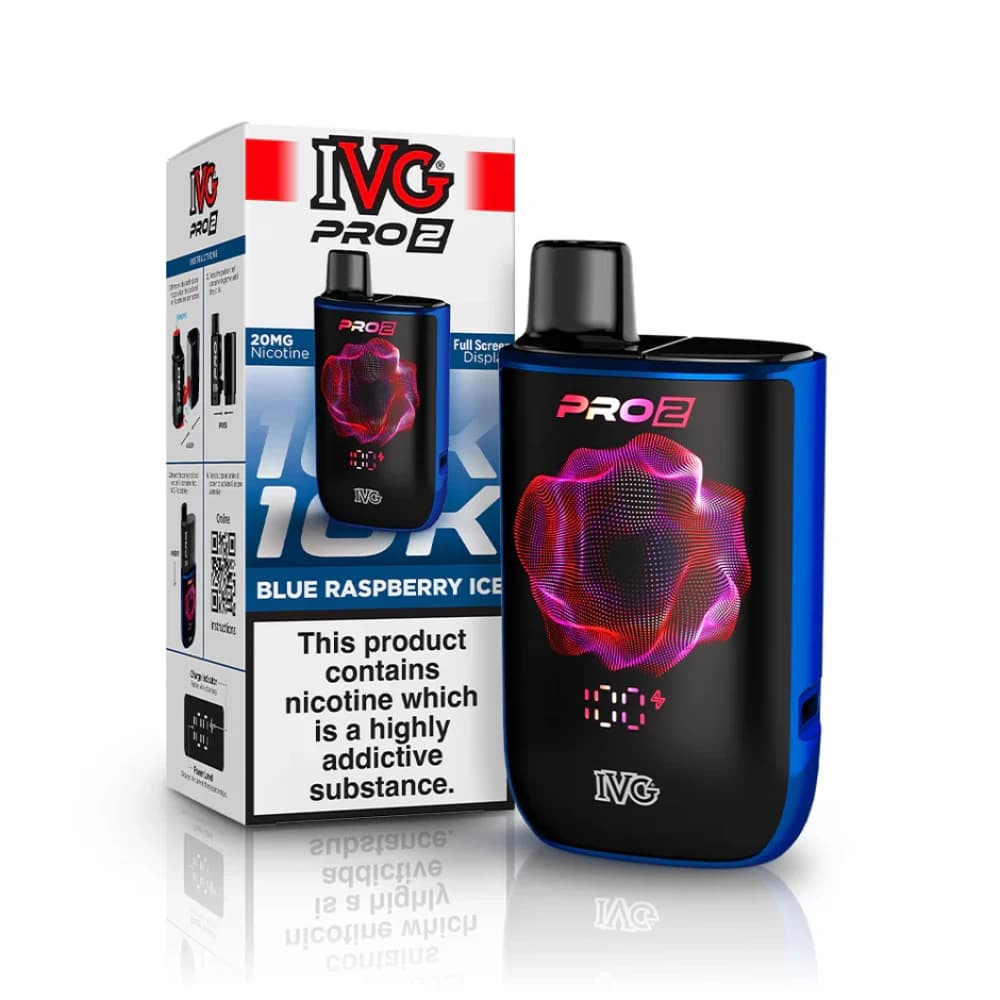  Blue Raspberry Ice IVG Pro 2 Starter Vape Kit | 10,000 Puffs