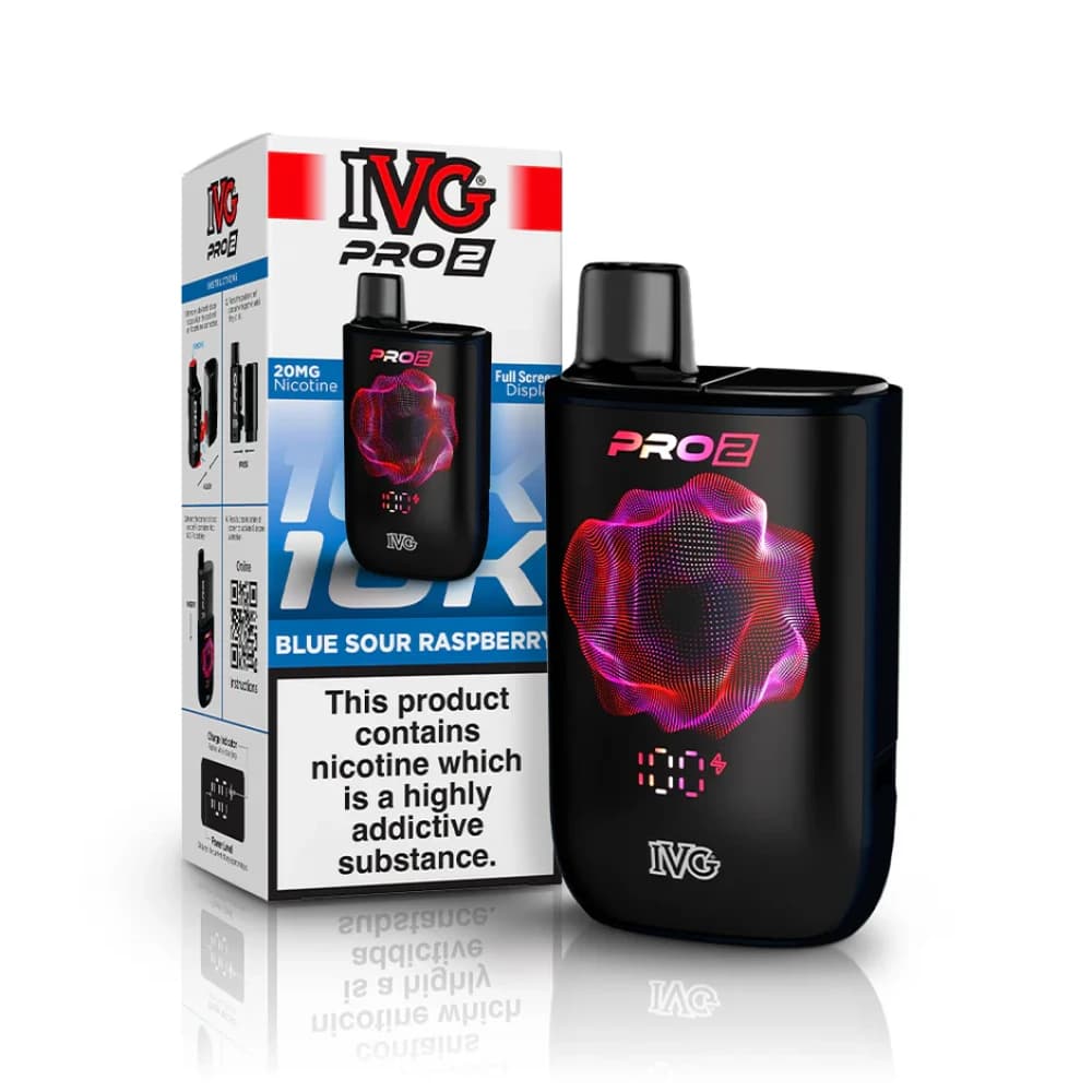  Blue Sour Raspberry IVG Pro 2 Starter Vape Kit | 10,000 Puffs