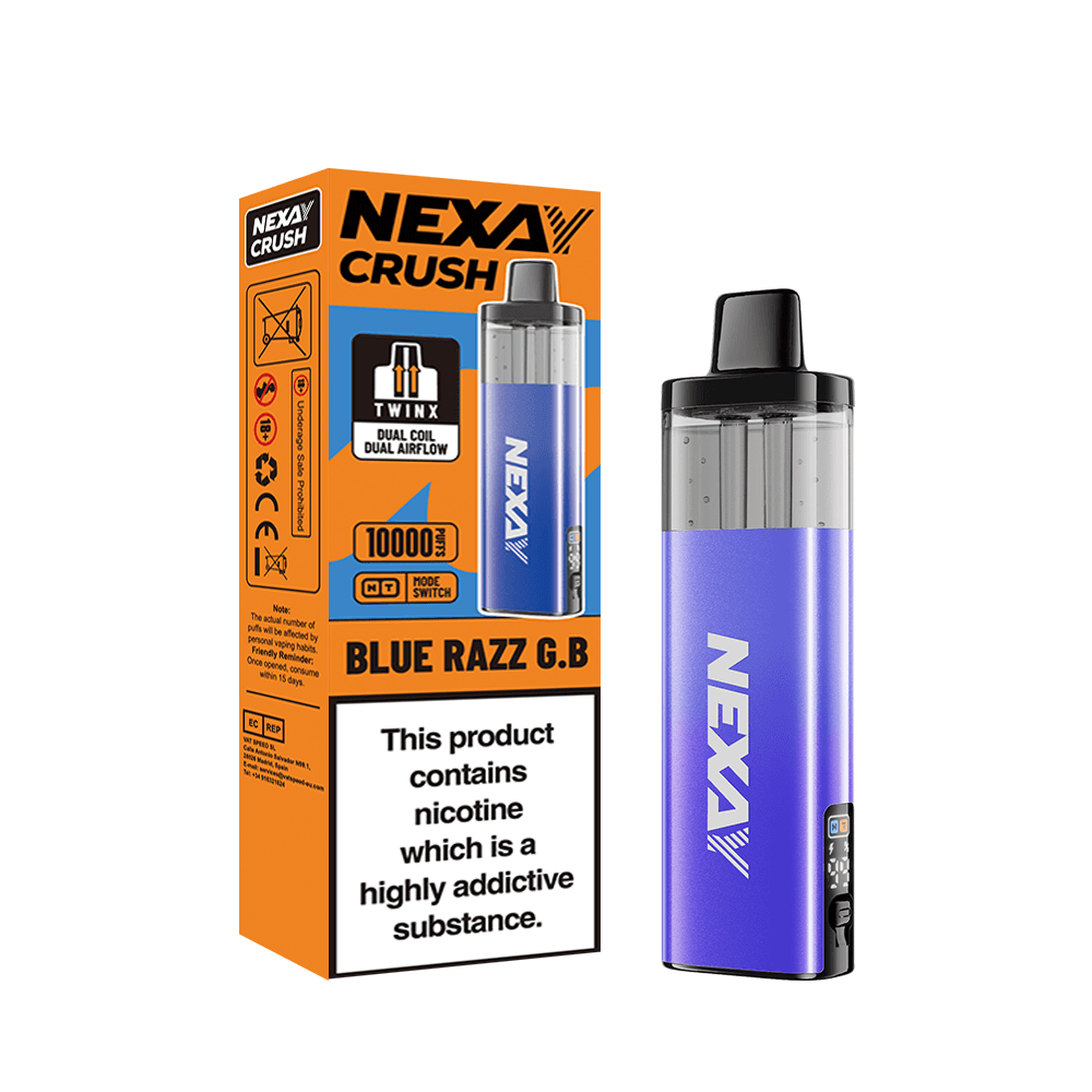  Blue Razz GB Nexay Crush 10k Vape Kit | Box of 5 | 10,000 Puffs