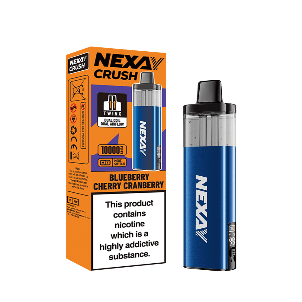  Blueberry Cherry Cranberry Nexay Crush 10k Vape Kit | Box of 5 | 10,000 Puffs