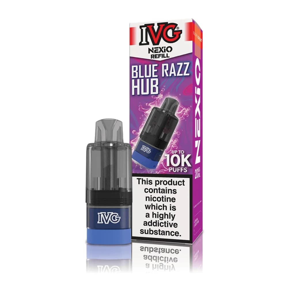  Blue Razz Hub IVG Nexio Refill Pods | 10,000 Puffs | Prefilled Container