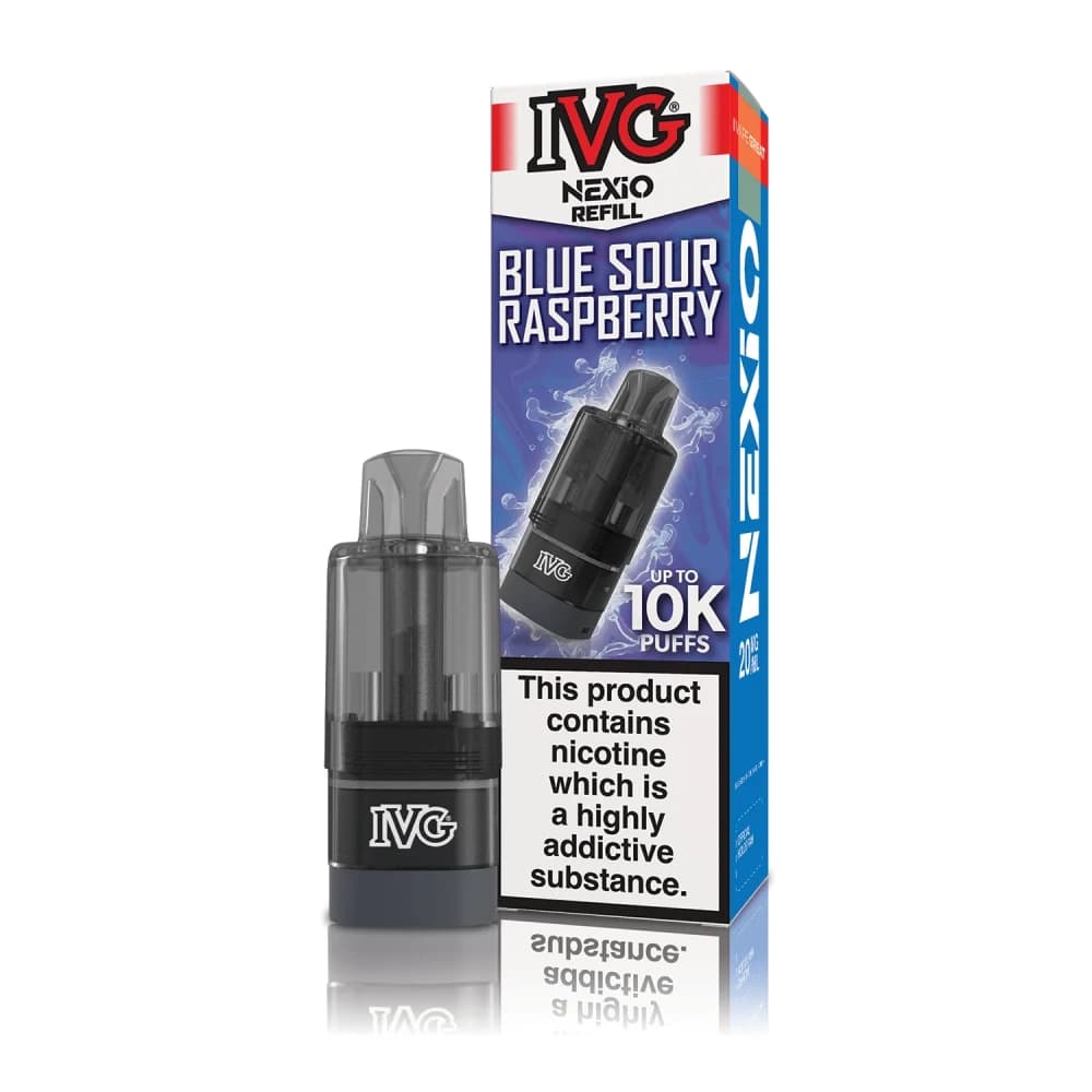  Blue Sour Raspberry IVG Nexio Refill Pods | 10,000 Puffs | Prefilled Container