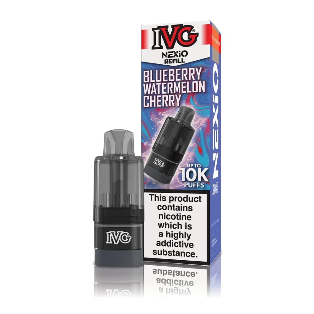  Blueberry Watermelon Cherry IVG Nexio Refill Pods | 10,000 Puffs | Prefilled Container