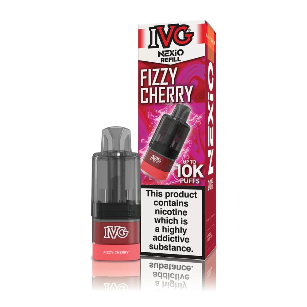  Fizzy Cherry IVG Nexio Refill Pods | 10,000 Puffs | Prefilled Container