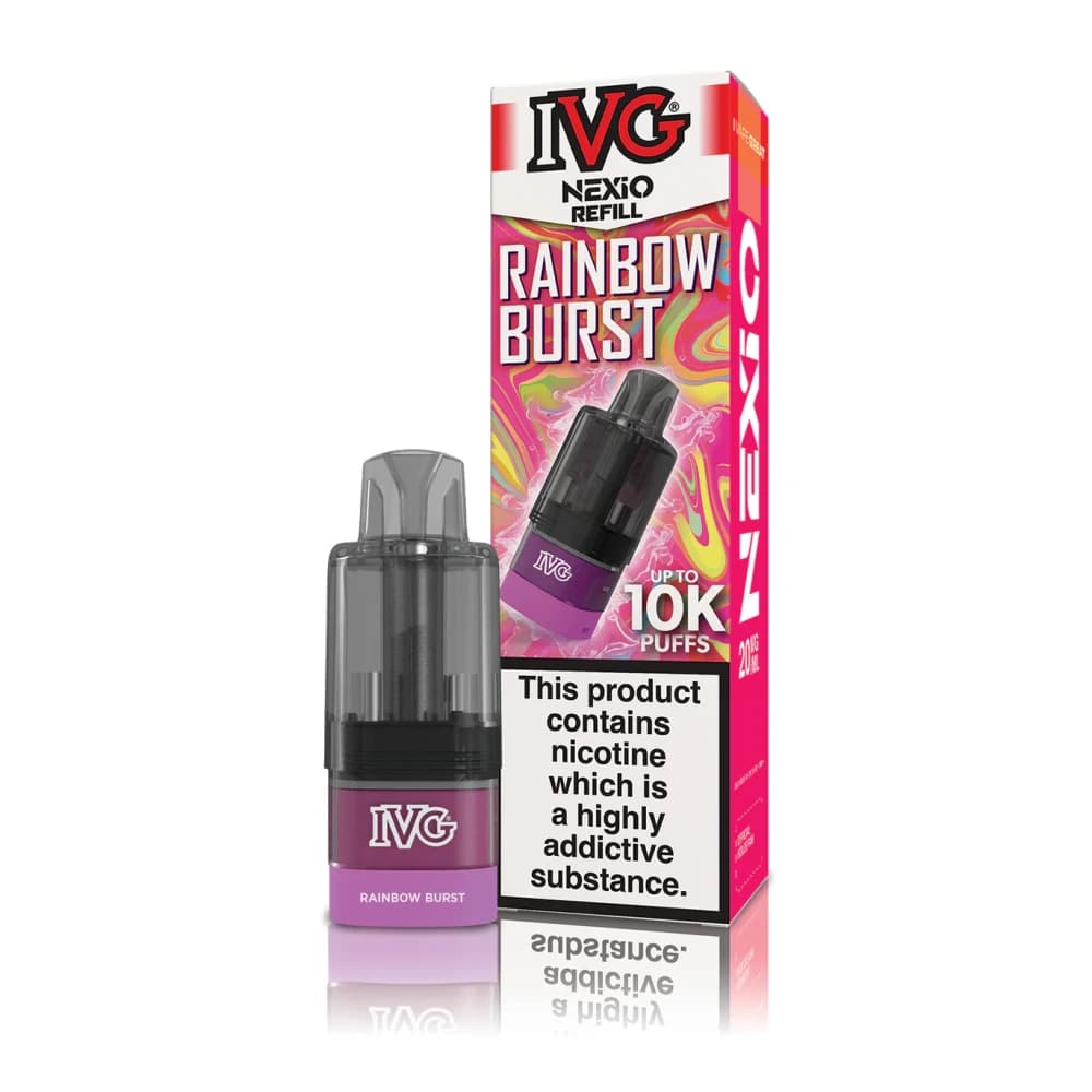  Rainbow Burst IVG Nexio Refill Pods | 10,000 Puffs | Prefilled Container