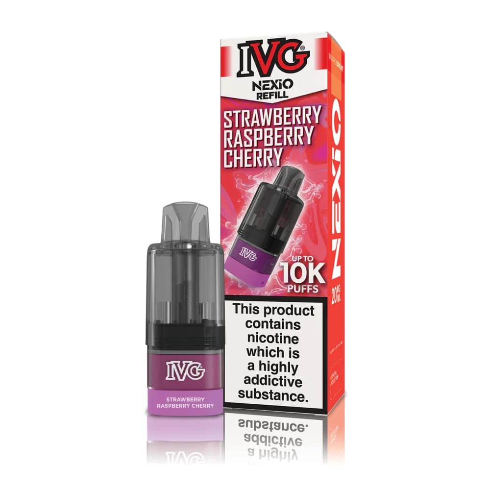  Strawberry Raspberry Cherry IVG Nexio Refill Pods | 10,000 Puffs | Prefilled Container