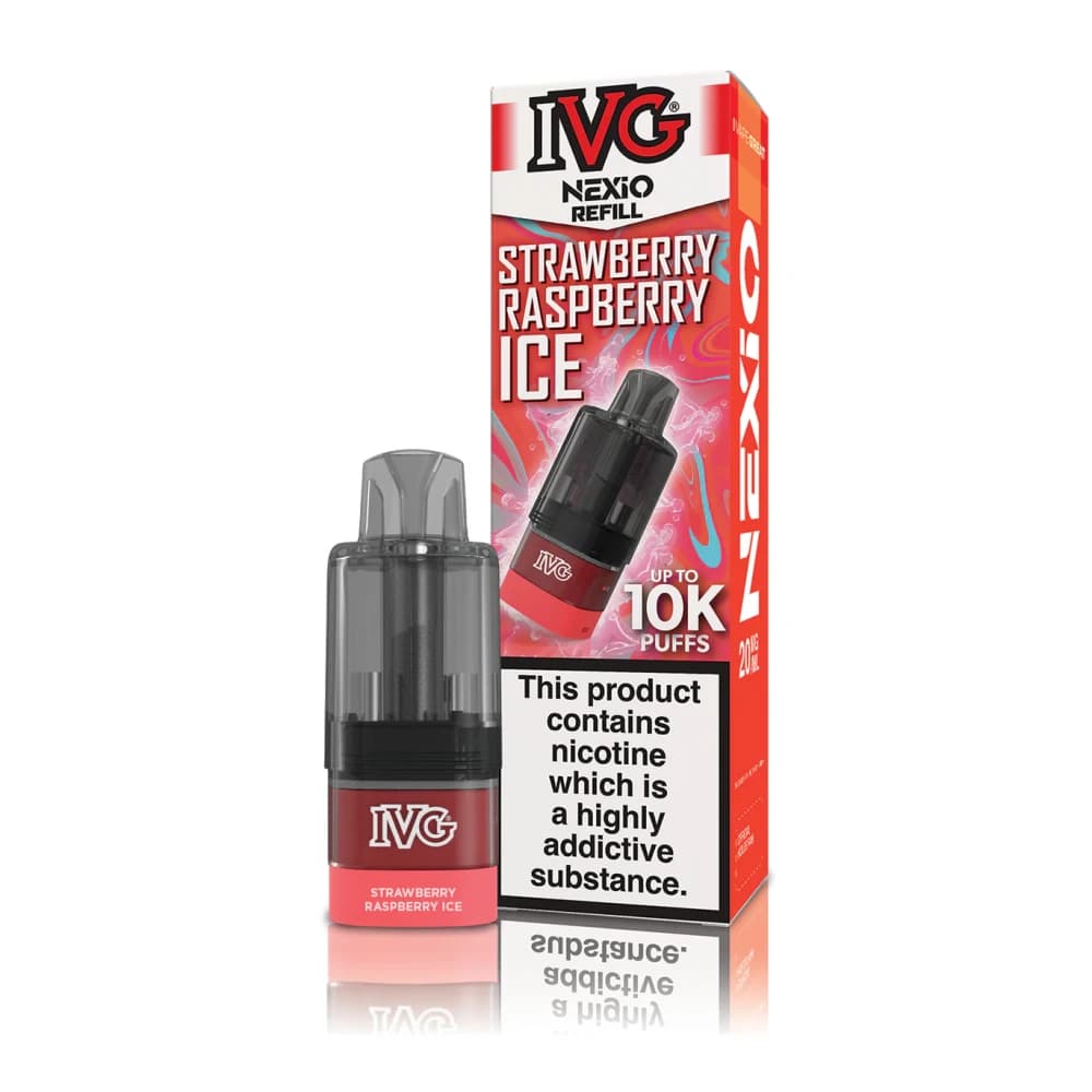  Strawberry Raspberry Ice IVG Nexio Refill Pods | 10,000 Puffs | Prefilled Container