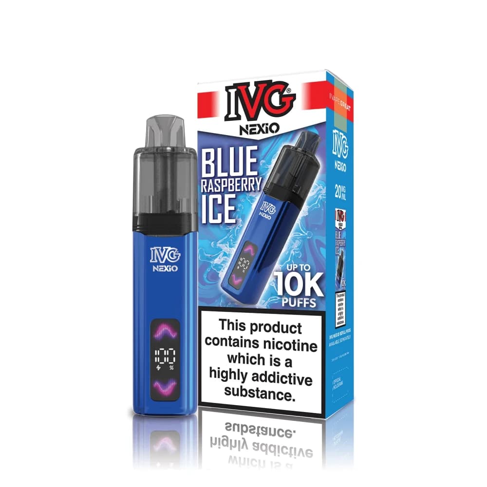  Blue Raspberry Ice IVG Nexio Vape Kit | 10,000 Puffs
