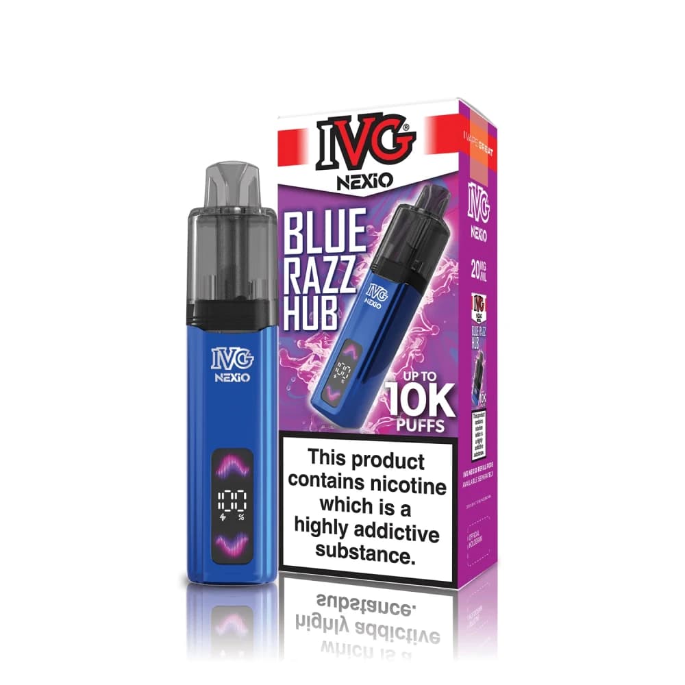  Blue Razz Hub IVG Nexio Vape Kit | 10,000 Puffs