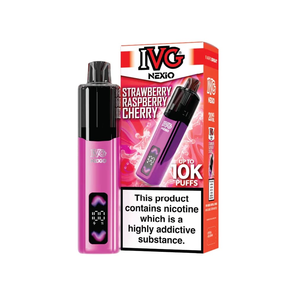  Strawberry Raspberry Cherry IVG Nexio Vape Kit | 10,000 Puffs