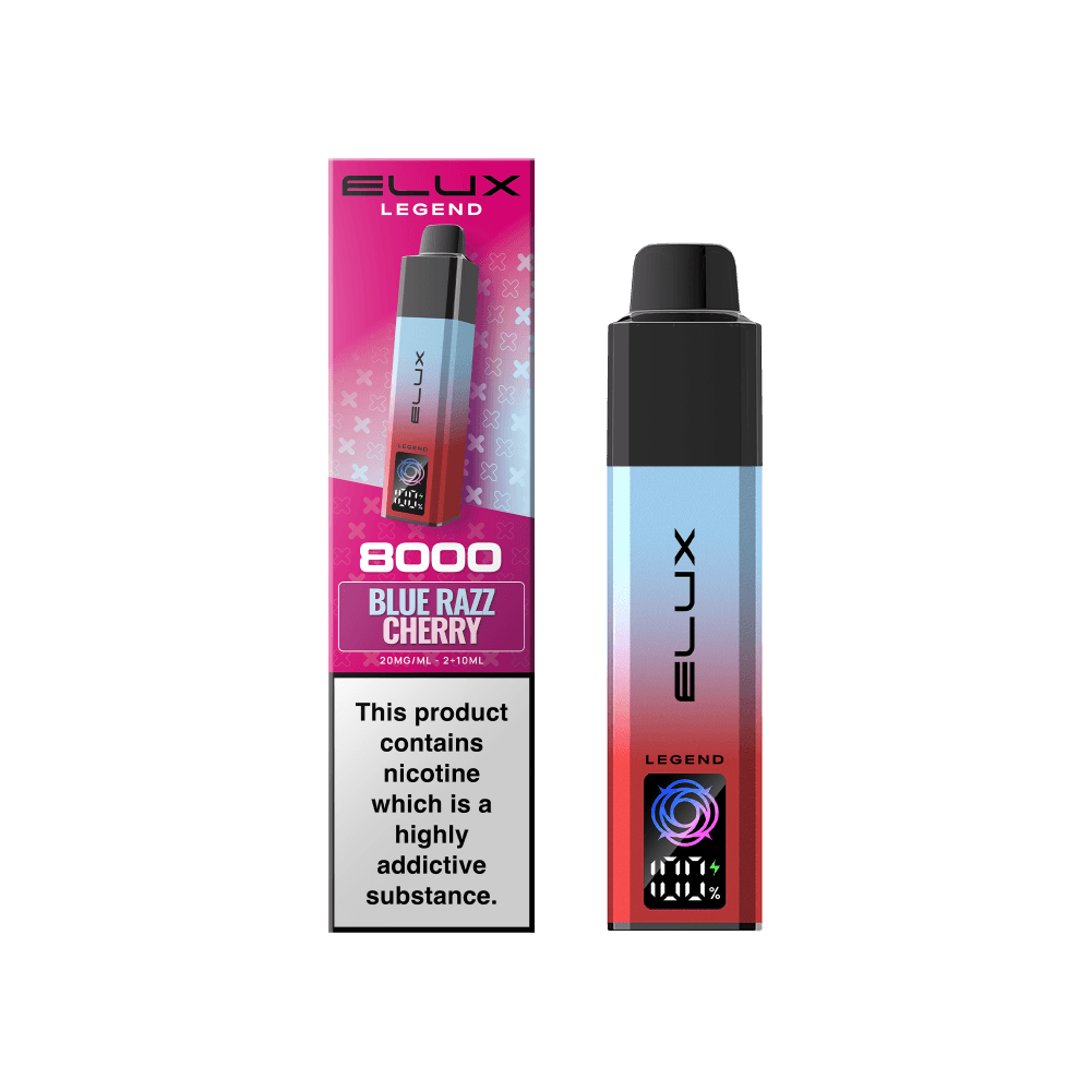  Blue Razz Cherry (Pre-Order) Elux Legend 8000 Pod Vape Kit Box of 5