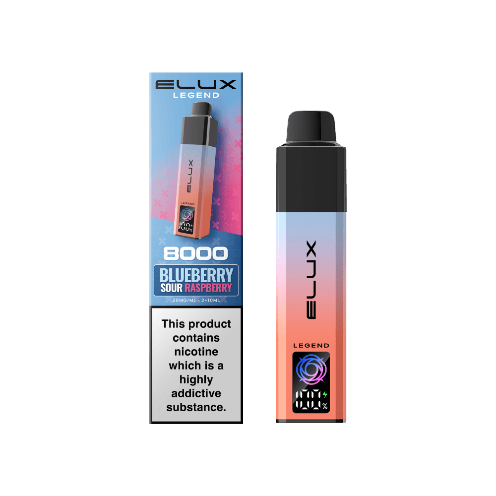 Cherry Sour Raspberry (Pre-Order) Elux Legend 8000 Pod Vape Kit Box of 5