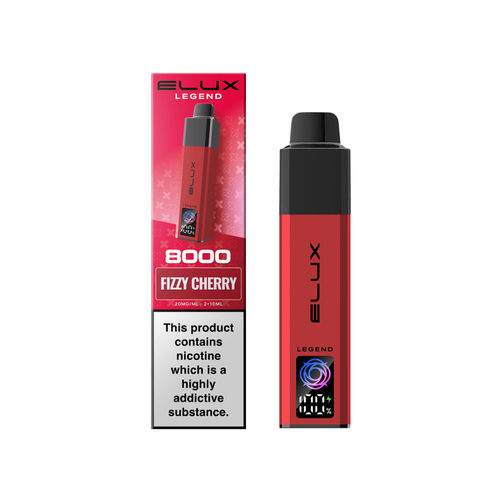  Fizzy Cherry (Pre-Order) Elux Legend 8000 Pod Vape Kit Box of 5