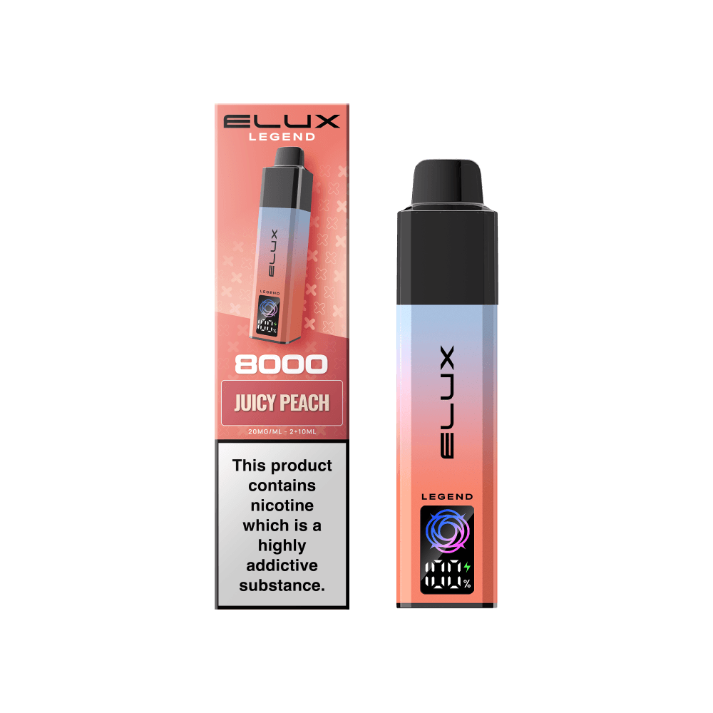  Juicy Peach (Pre-Order) Elux Legend 8000 Pod Vape Kit Box of 5