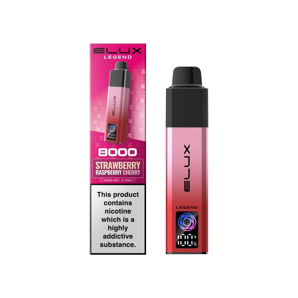  Strawberry Raspberry Cherry (Pre-Order) Elux Legend 8000 Pod Vape Kit Box of 5