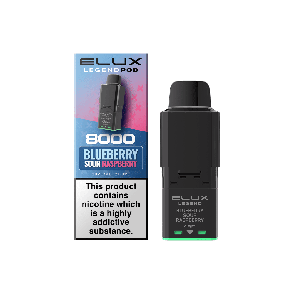  Blue Sour Raspberry (Pre-Order) Elux Legend 8000 Refill Pods Box of 5