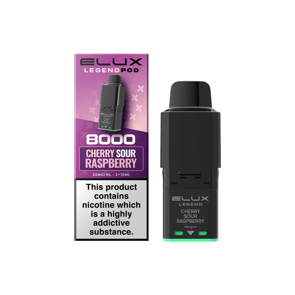  Cherry Sour Raspberry (Pre-Order) Elux Legend 8000 Refill Pods Box of 5