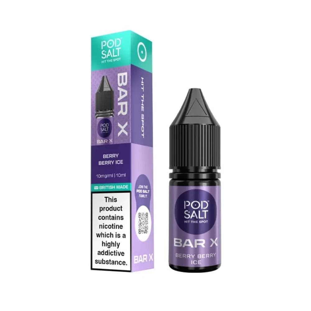 Berry Berry Ice / 20mg Pod Salt Bar X 10ml E-liquid Box of 10