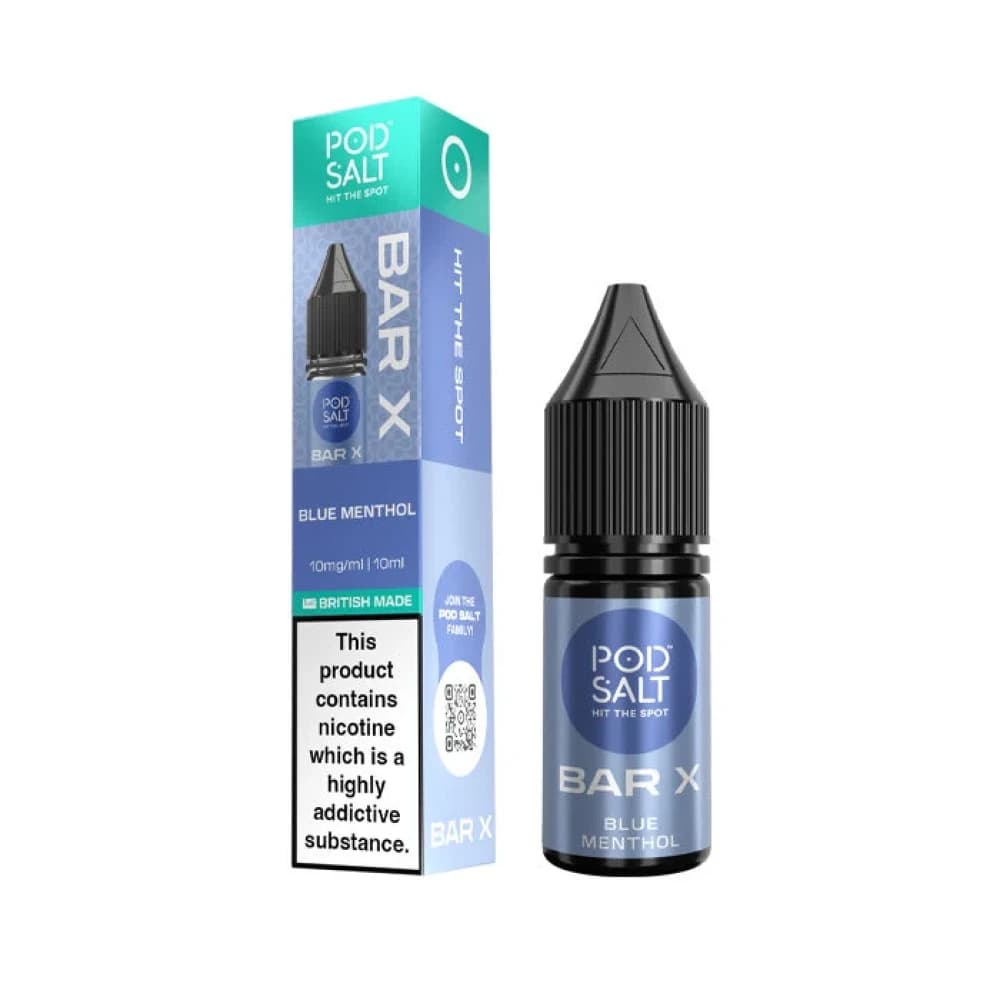  Blue Menthol / 5mg Pod Salt Bar X 10ml E-liquid Box of 10