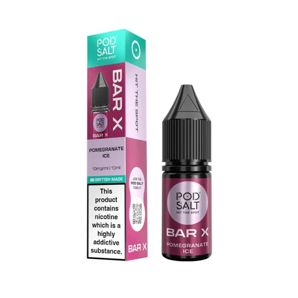  Pomegranate Ice / 5mg Pod Salt Bar X 10ml E-liquid Box of 10